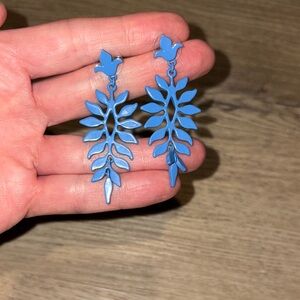 Spartina 449 Sky Blue Leaf Earrings